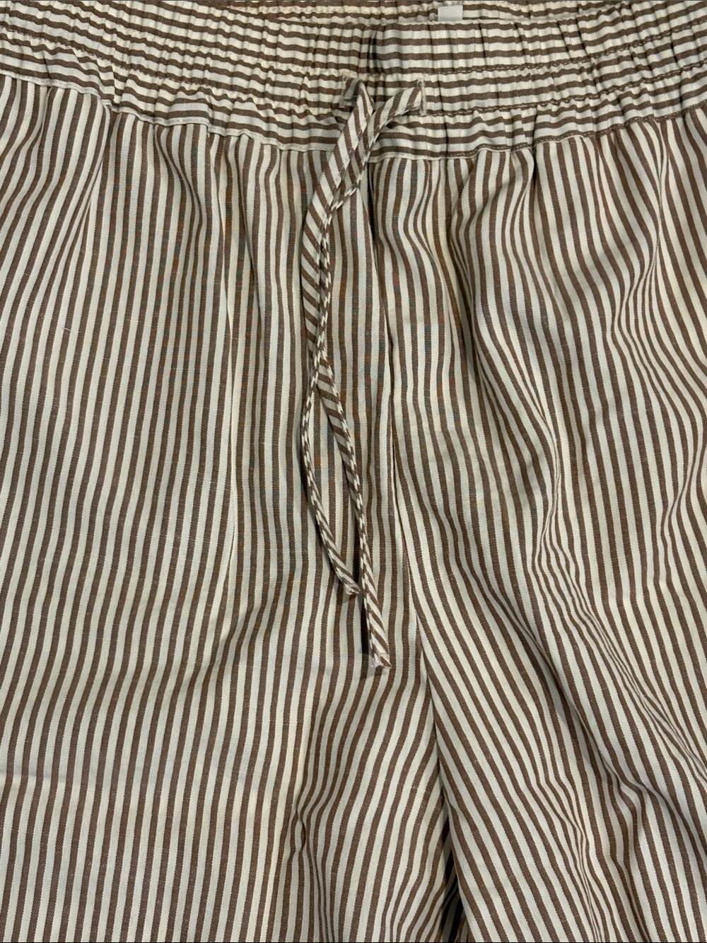New HALARA High-Waisted Drawstring Striped Linen-Feel - Picture 9 of 14
